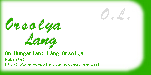 orsolya lang business card