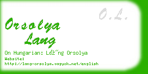 orsolya lang business card